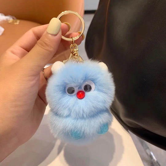 Porte-clés en peluche animalier ludique pour accessoires quotidiens 14