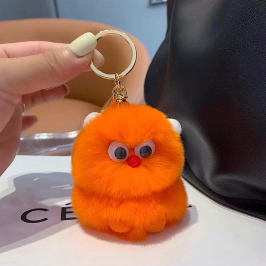 Porte-clés en peluche animalier ludique pour accessoires quotidiens 16