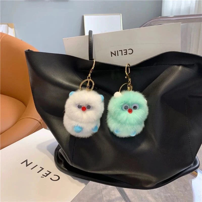 Porte-clés en peluche animalier ludique pour accessoires quotidiens 2