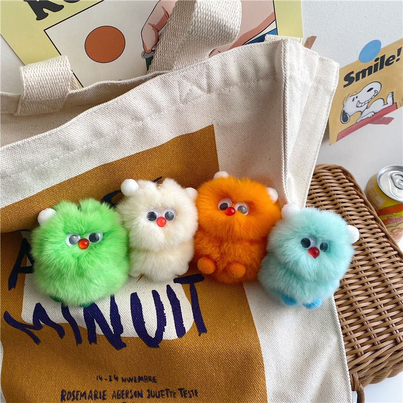Porte-clés en peluche animalier ludique pour accessoires quotidiens 4