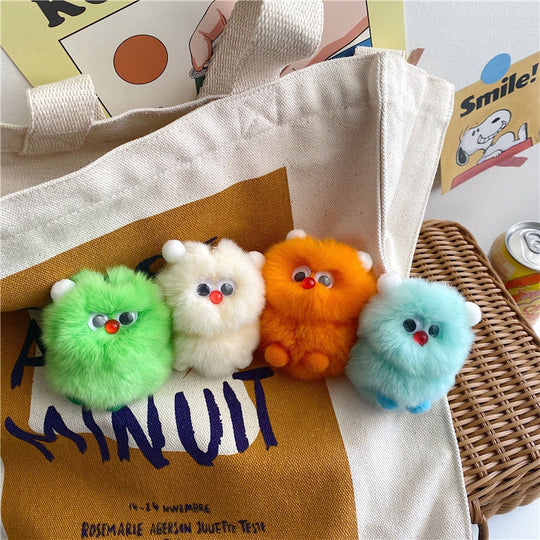 Porte-clés en peluche animalier ludique pour accessoires quotidiens 4