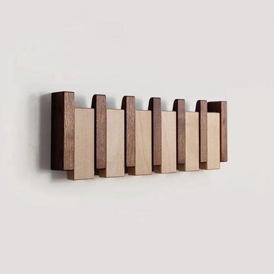 Porte-manteau Mural en Bois Design 1