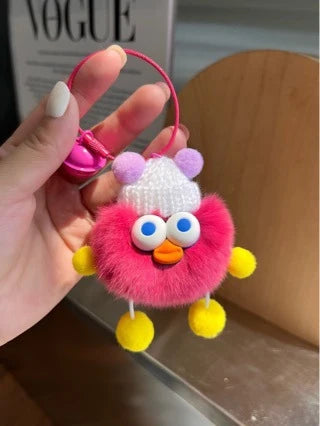 Porte Clés Canard en Peluche Amusant Pour Femme 1