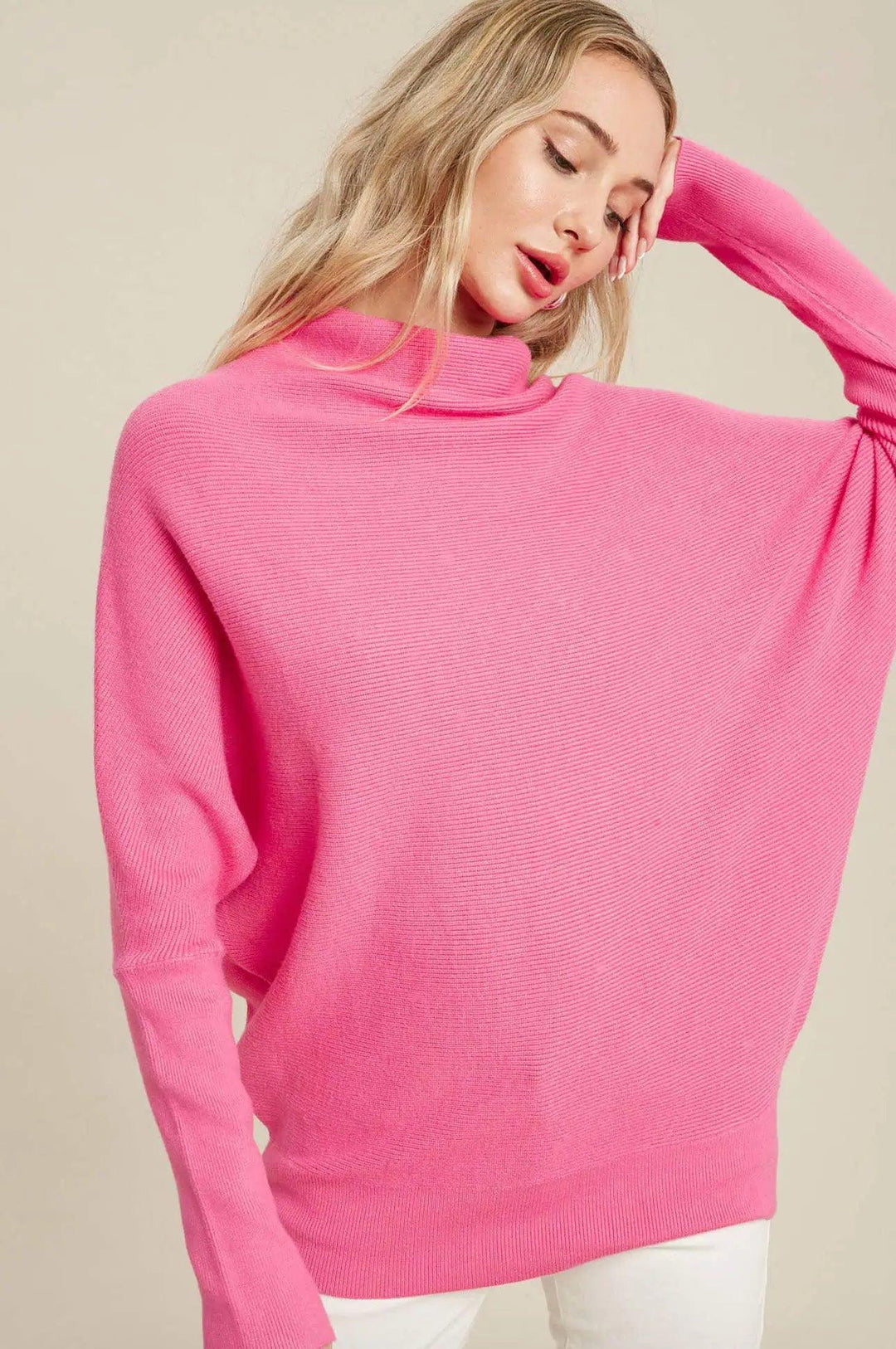 Pull Femme Col Bateau Manches Dolman Viscose 1