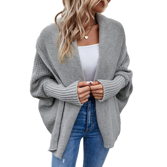 Pull Femme Style Chauve-Souris Tricoté Décontracté 0