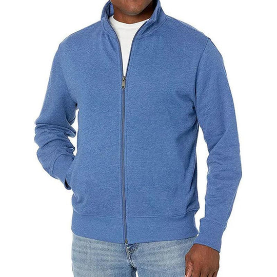 Pull Zippé Homme Col Montant Style Moderne 9