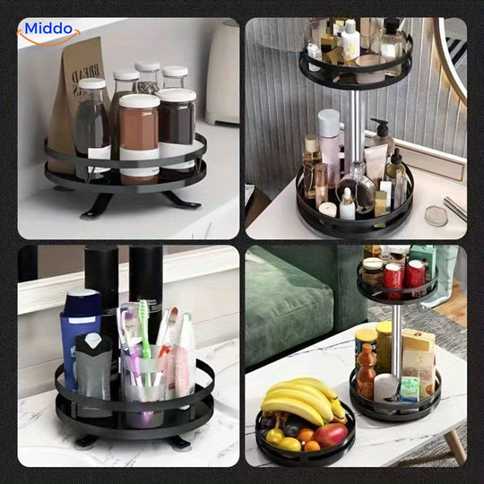 Rack de Stockage Rotatif Multifonctionnel 360° pour Cuisine et Salle de Bain 3