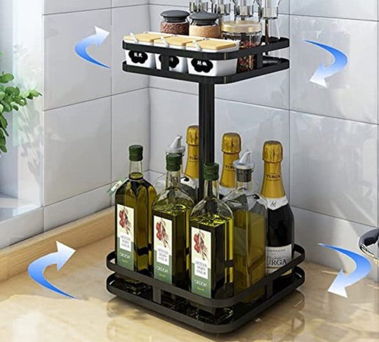 Rack de Stockage Rotatif Multifonctionnel 360° pour Cuisine et Salle de Bain 7