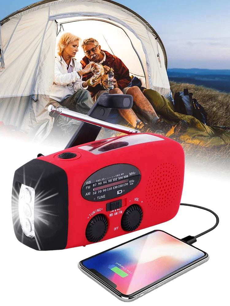 Radio d'Urgence Multifonctionnelle Portable avec Powerbank et Lampe Torche 3