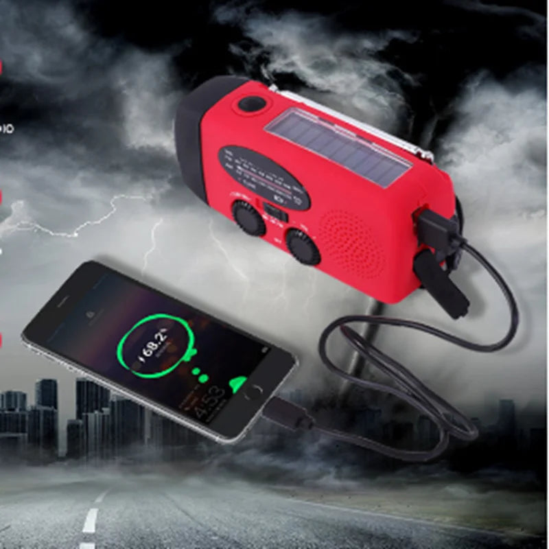 Radio d'Urgence Multifonctionnelle Portable avec Powerbank et Lampe Torche 5