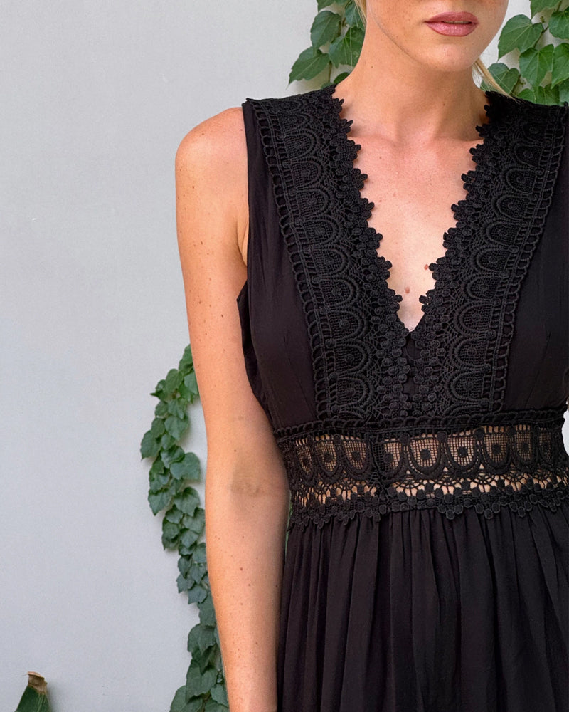 Robe Femme A-Line Chic en Dentelle à Col V 7