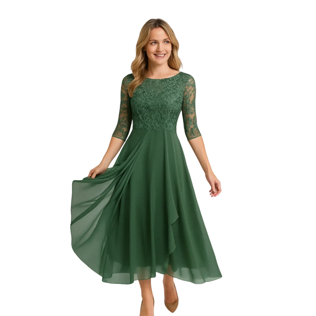 Robe Femme Asymétrique en Dentelle pour Soirée Élégante 1