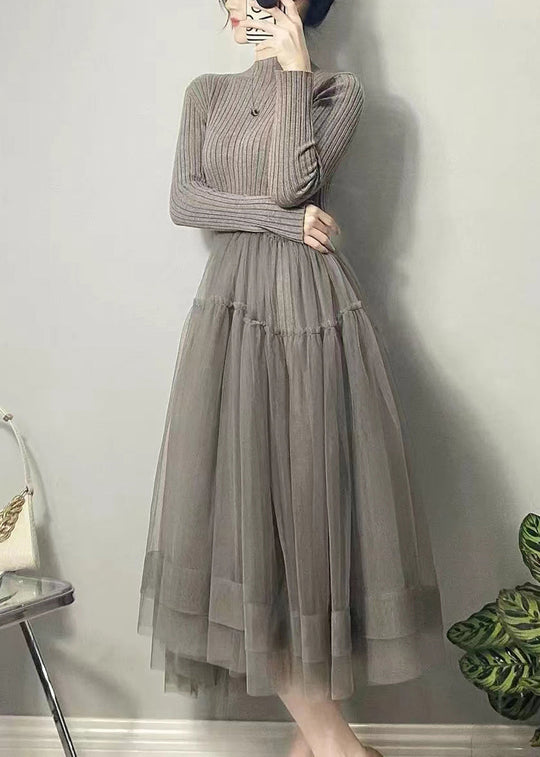 Robe Longue Asymétrique en Tulle pour Femme 2