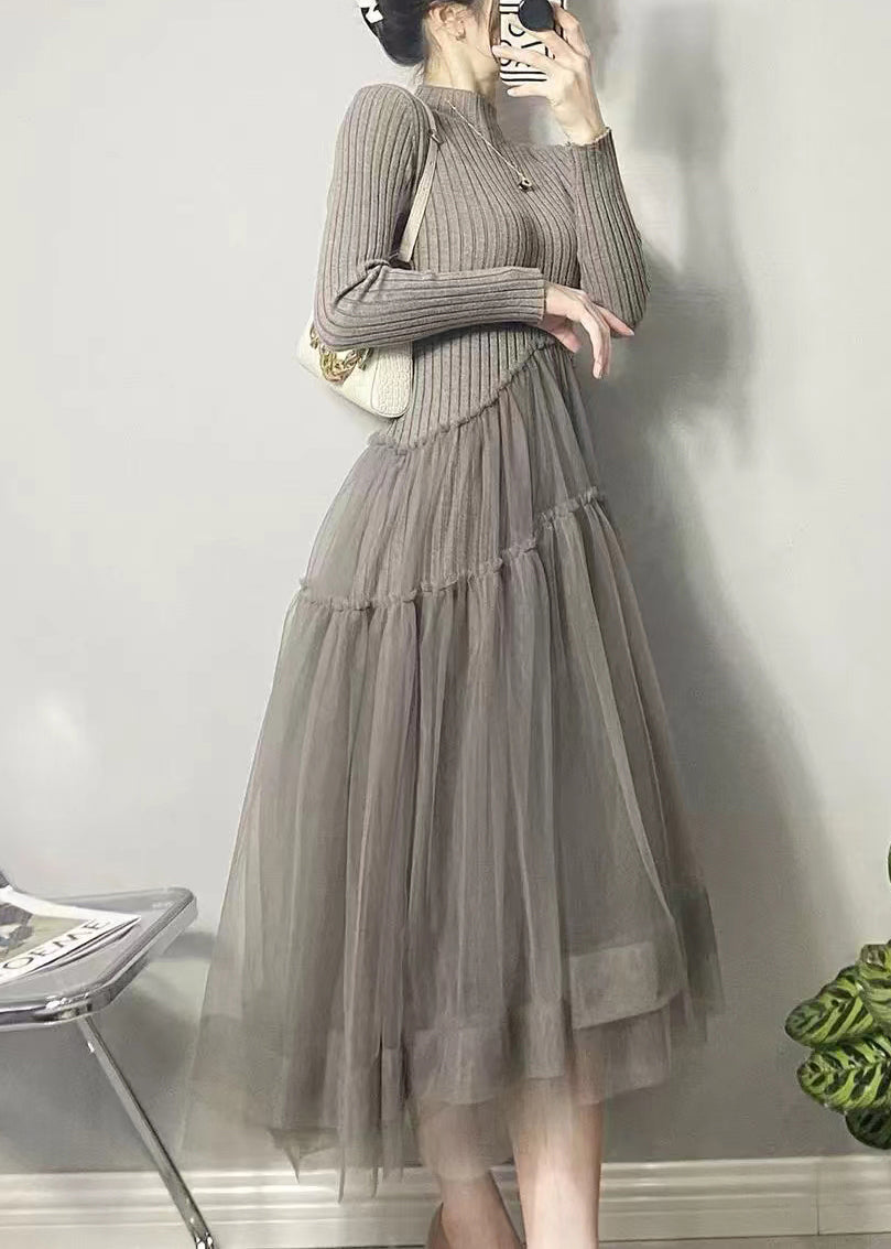 Robe Longue Asymétrique en Tulle pour Femme 5