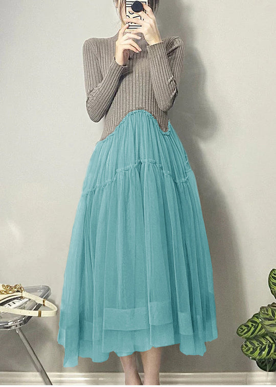 Robe Longue Asymétrique en Tulle pour Femme 7