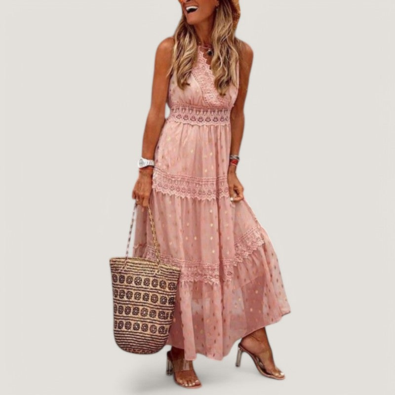 Robe Longue Femme Bohème Maxi Coton Été 5
