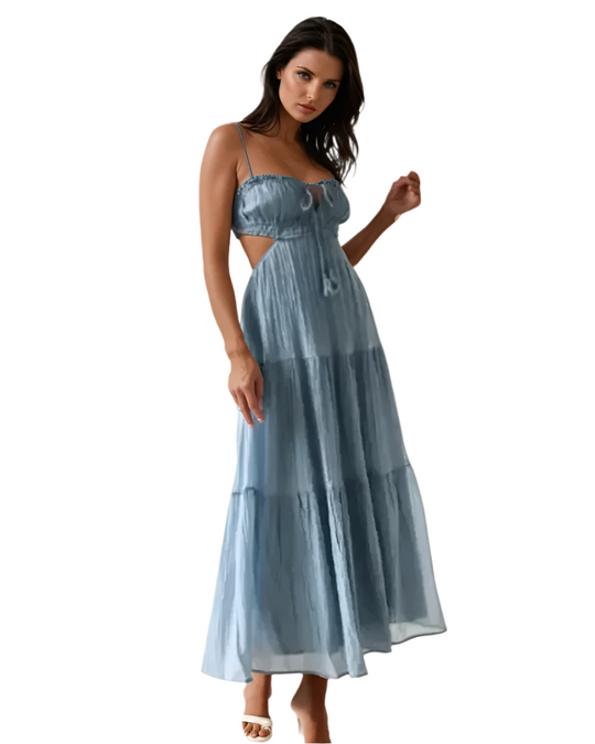 Robe Maxi Découpée Bohème Chic Femme 0
