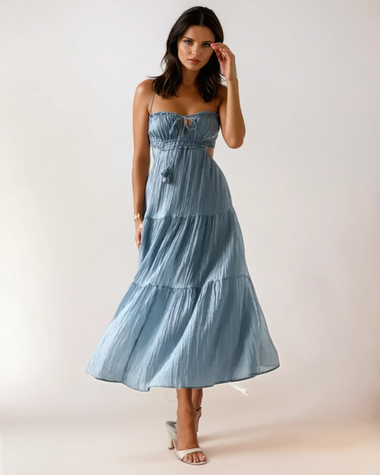 Robe Maxi Découpée Bohème Chic Femme 1