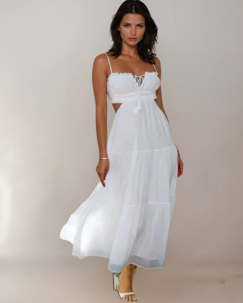 Robe Maxi Découpée Bohème Chic Femme 6