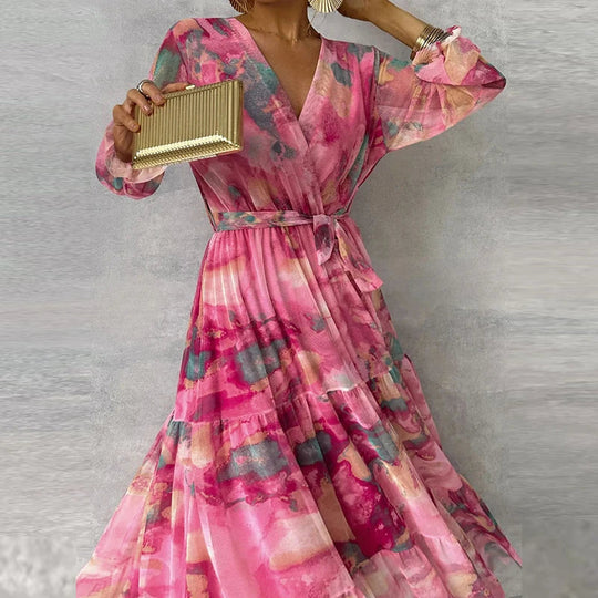 Robe Maxi Femme Fleurie Chic en Tissu Léger 4