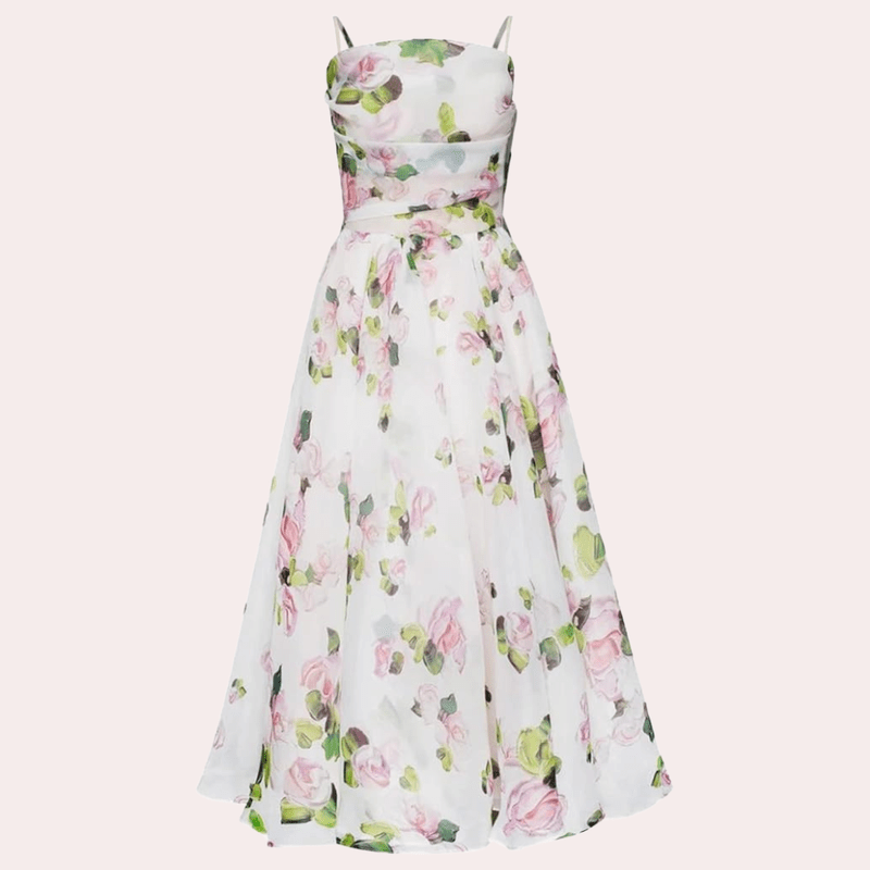 Robe Mi Longue Femme Design Unique Tissu Légère Respirant 3
