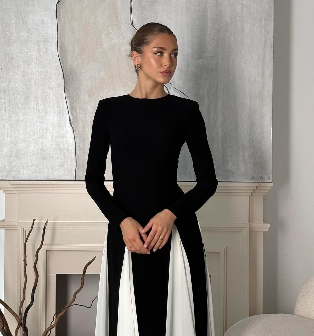 Robe de Soirée Longue Femme Élégante Tissu Doux Polyvalent 2
