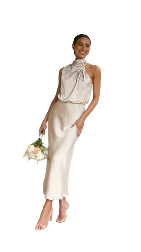 Robe en Satin pour Femmes Élégante et Chic 0