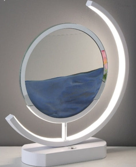 Lampe à poser avec peinture au sable en mouvement