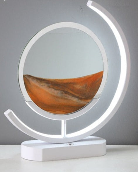 Lampe à poser avec peinture au sable en mouvement