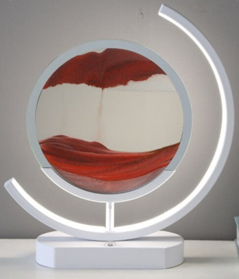 Lampe à poser avec peinture au sable en mouvement