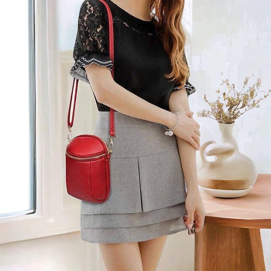 Sac Bandoulière Femme Compact Cuir Vegan Design Moderne 6
