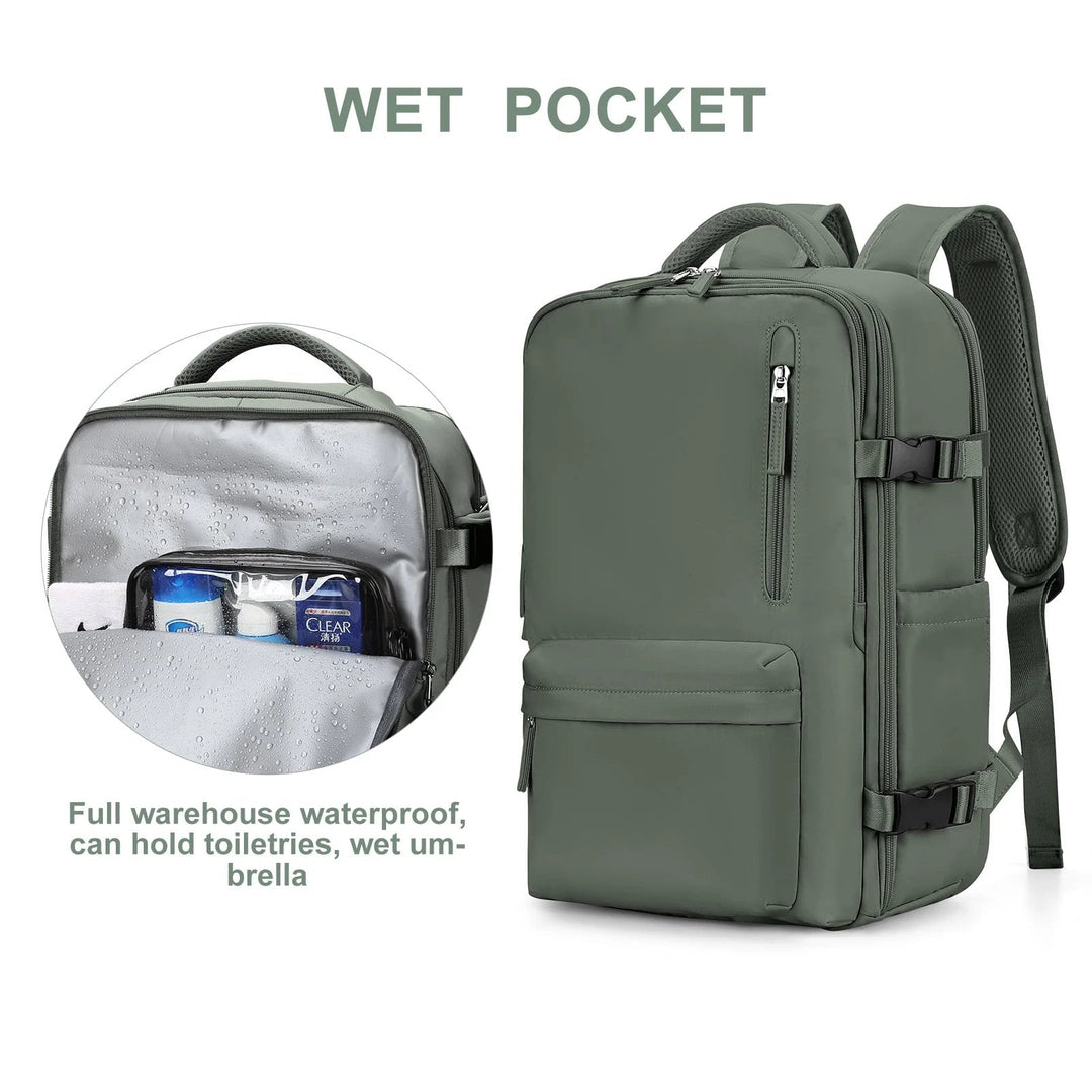 Sac à dos de voyage pour femme avec compartiments fonctionnels 4