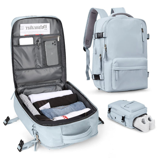 Sac à dos de voyage pour femme avec compartiments fonctionnels 8