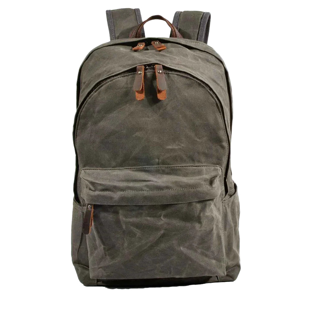 Sac à dos pour hommes en toile imperméable au style vintage 0