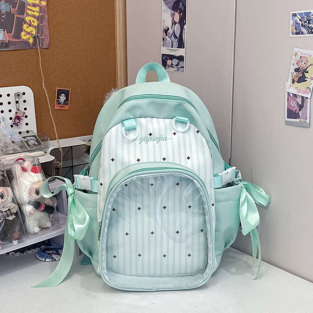 Sac à dos transparent rayé pour femme au design moderne 2
