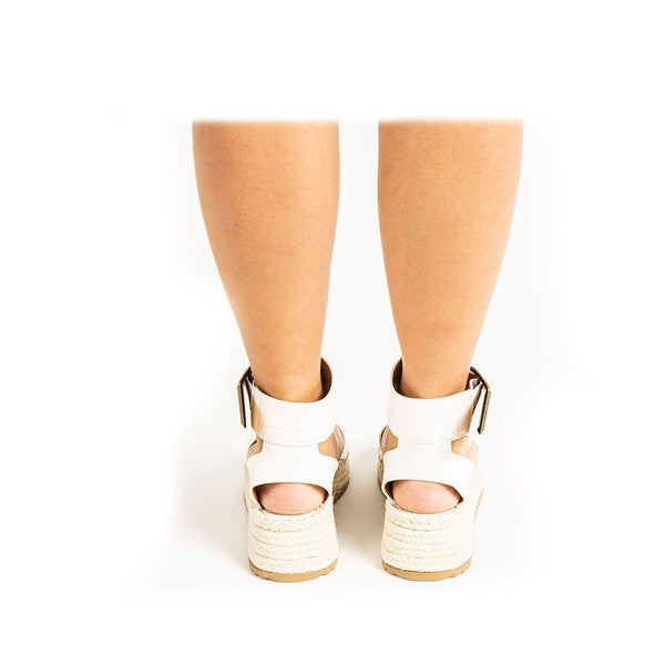 Sandales à Talon Wedge avec Bride de Cheville pour Femme 2