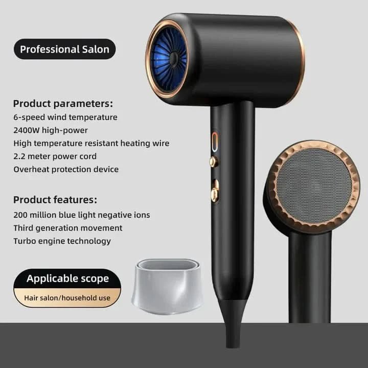 Sèche-cheveux 2400W avec Technologie Ionique 6