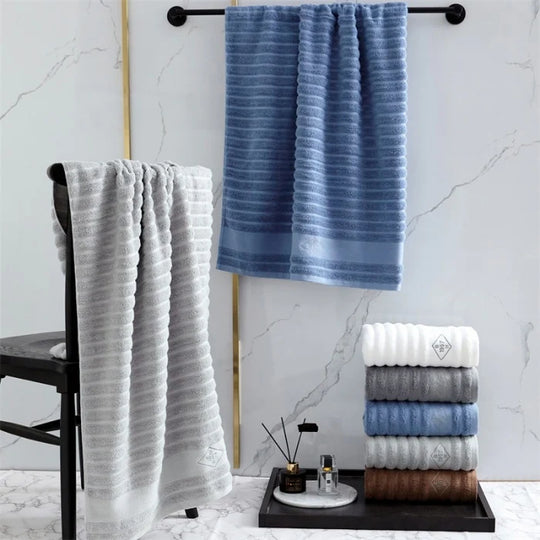 Serviette de bain à texture côtelée pour femme et homme 2