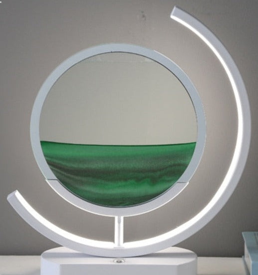 Lampe à poser avec peinture au sable en mouvement