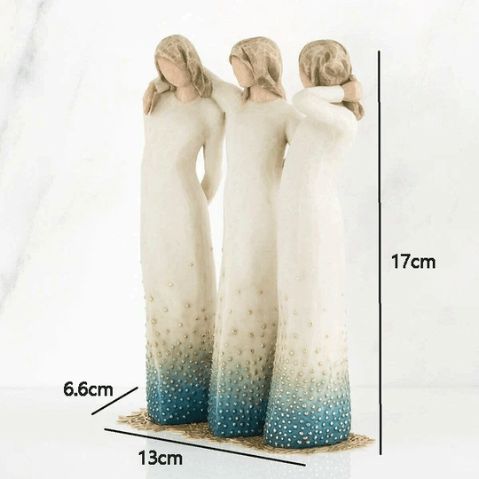 Statue de Sœurs en Résine Artisanale 4