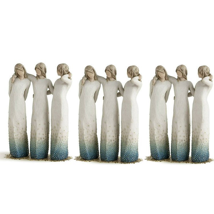 Statue de Sœurs en Résine Artisanale 7