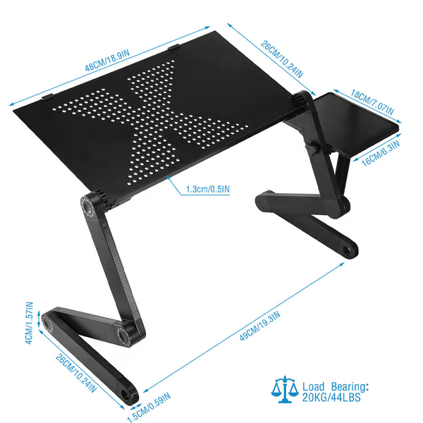 Support Ordinateur Portable Réglable 360° pour Travailler à Domicile et Bureau 6