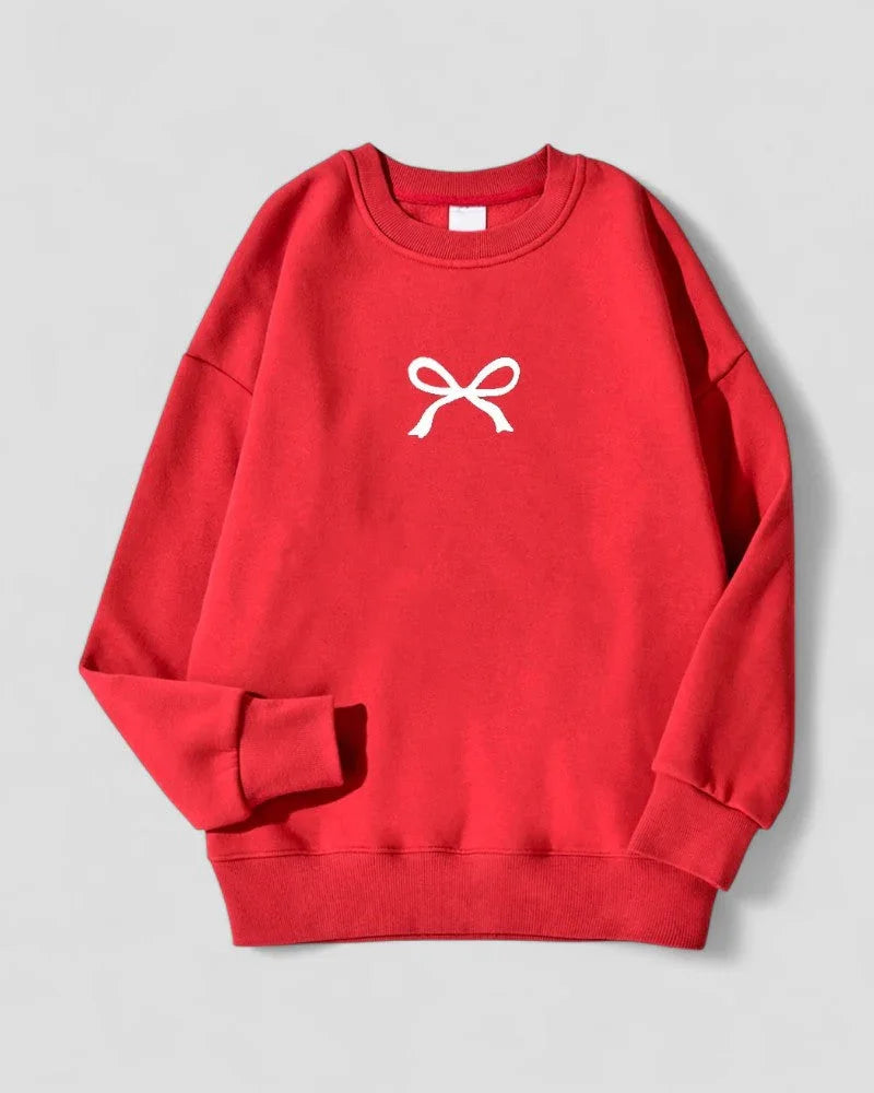 Sweat-shirt Femme Surdimensionné à Imprimé Nœud 3