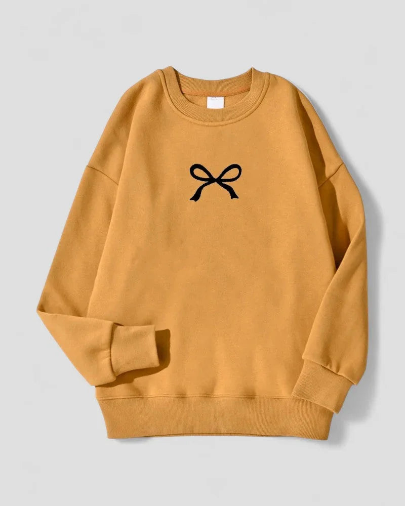 Sweat-shirt Femme Surdimensionné à Imprimé Nœud 4