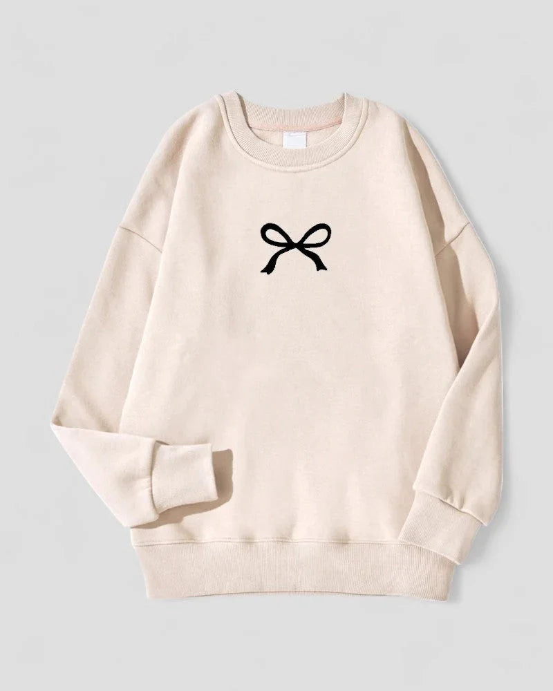 Sweat-shirt Femme Surdimensionné à Imprimé Nœud 5