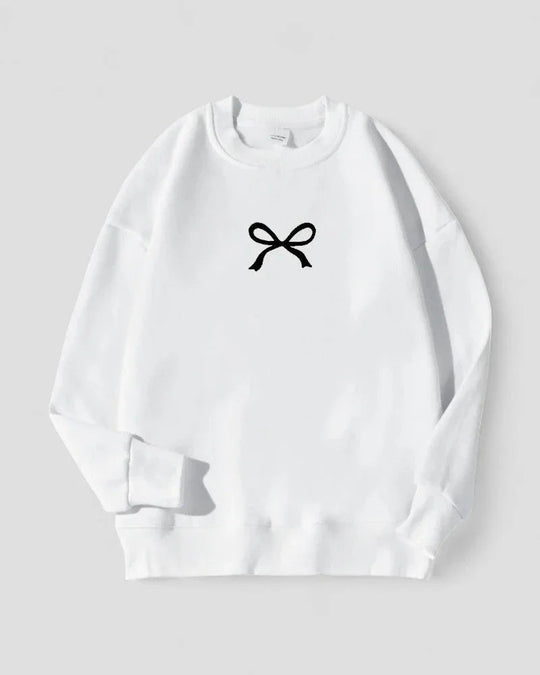 Sweat-shirt Femme Surdimensionné à Imprimé Nœud 6