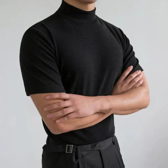 T-shirt pour homme à col montant polyvalent 1