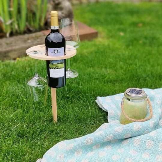 Table Pique Nique Portable Avec Emplacements Pour Verres À Vin 2