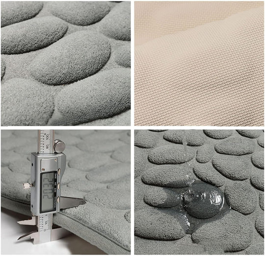 Tapis de bain antidérapant en PVC avec motif pavé 4