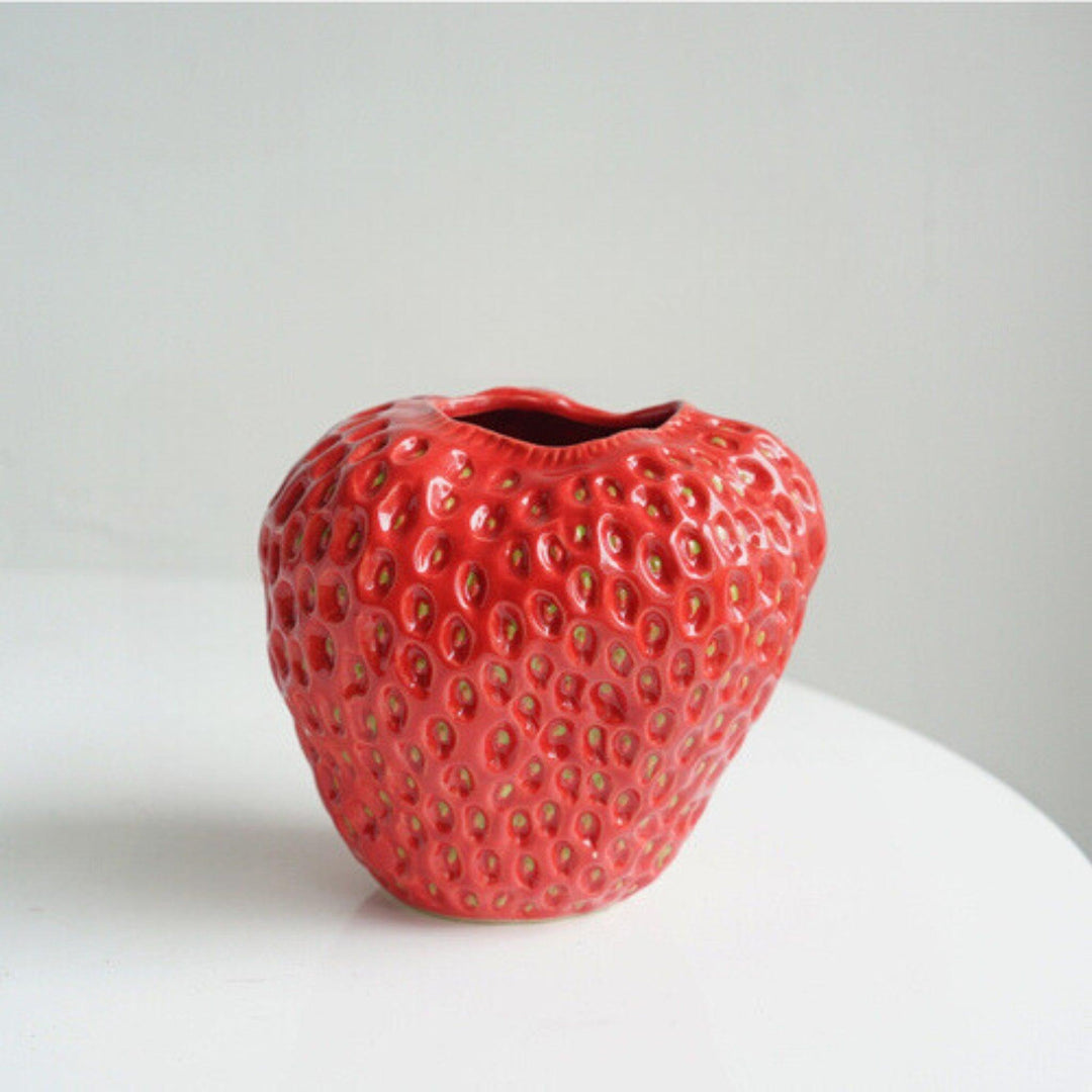 Vase en Céramique en Forme de Fraise Décoratif 13